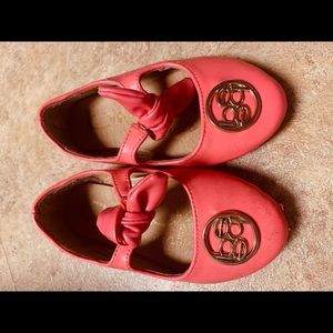 Toddler girls Bebe coral shoes